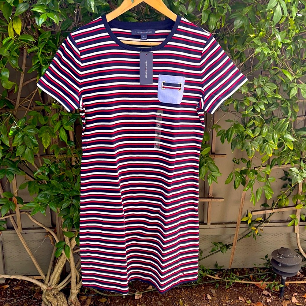 Tommy Hilfilger striped dress, size M, 100% cotton